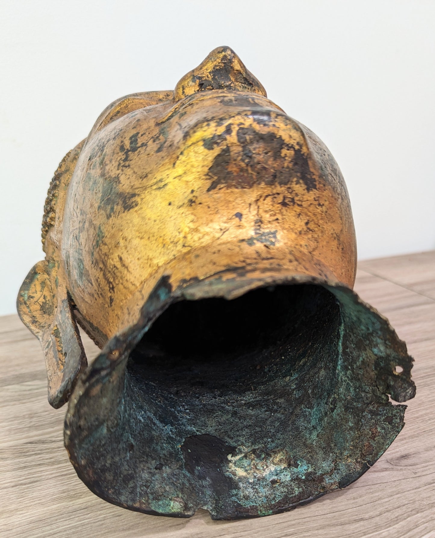 RARE 20th Century Thai U-Thong Style Bronze Gilt Buddha Head