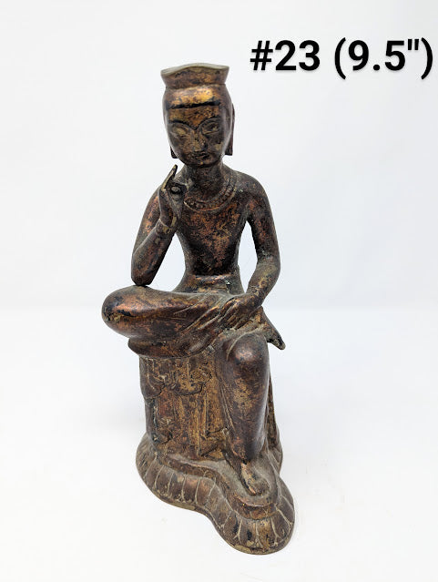 19th Century Japanese Bronze Miroku Bosatsu (Maitreya Bodhisattva) Buddhist Statue