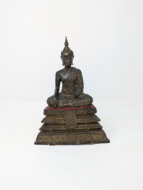 Antique Gilt Bronze Thai Buddha (c. 1880-1920s)