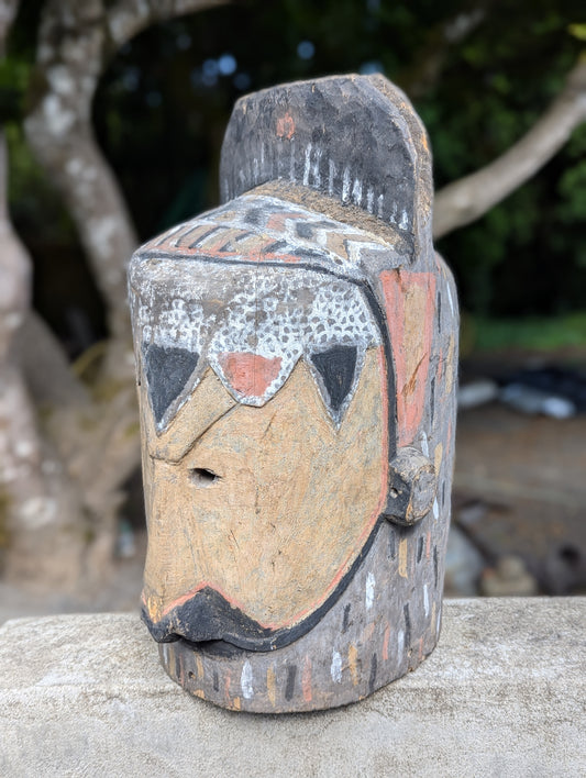 Mid 20th Century Hand-Carved Abelam "Yam" Helmet Mask (PNG)