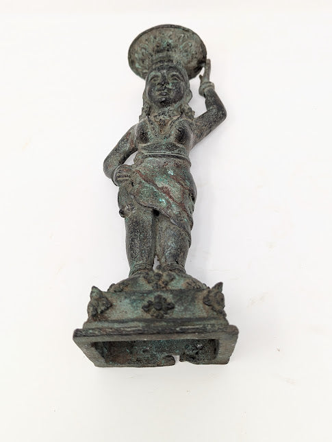 Unusual Antique Bronze Indian Tribal Bastar Statue