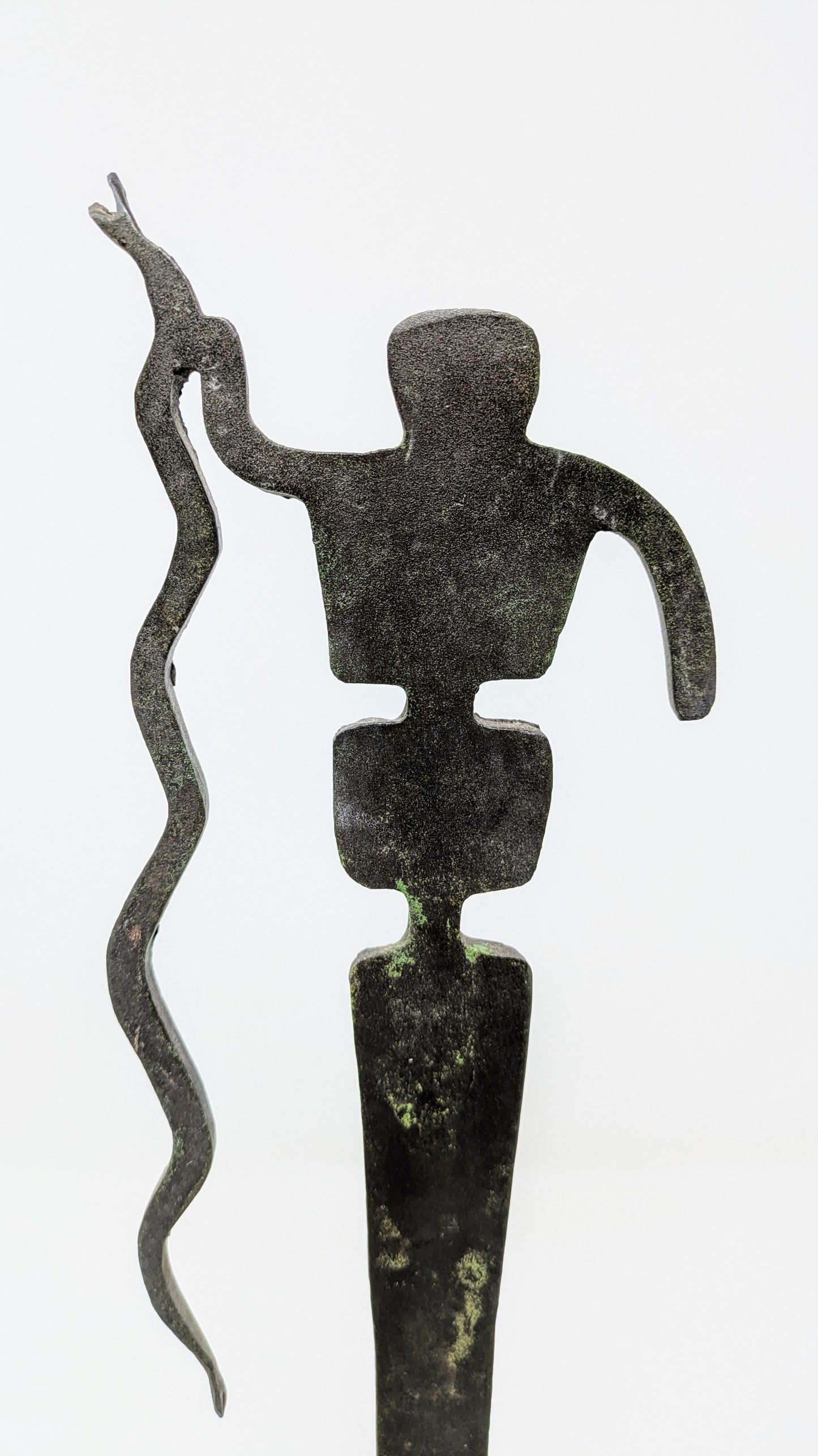 Vintage Metalwork Snake God Sculpture
