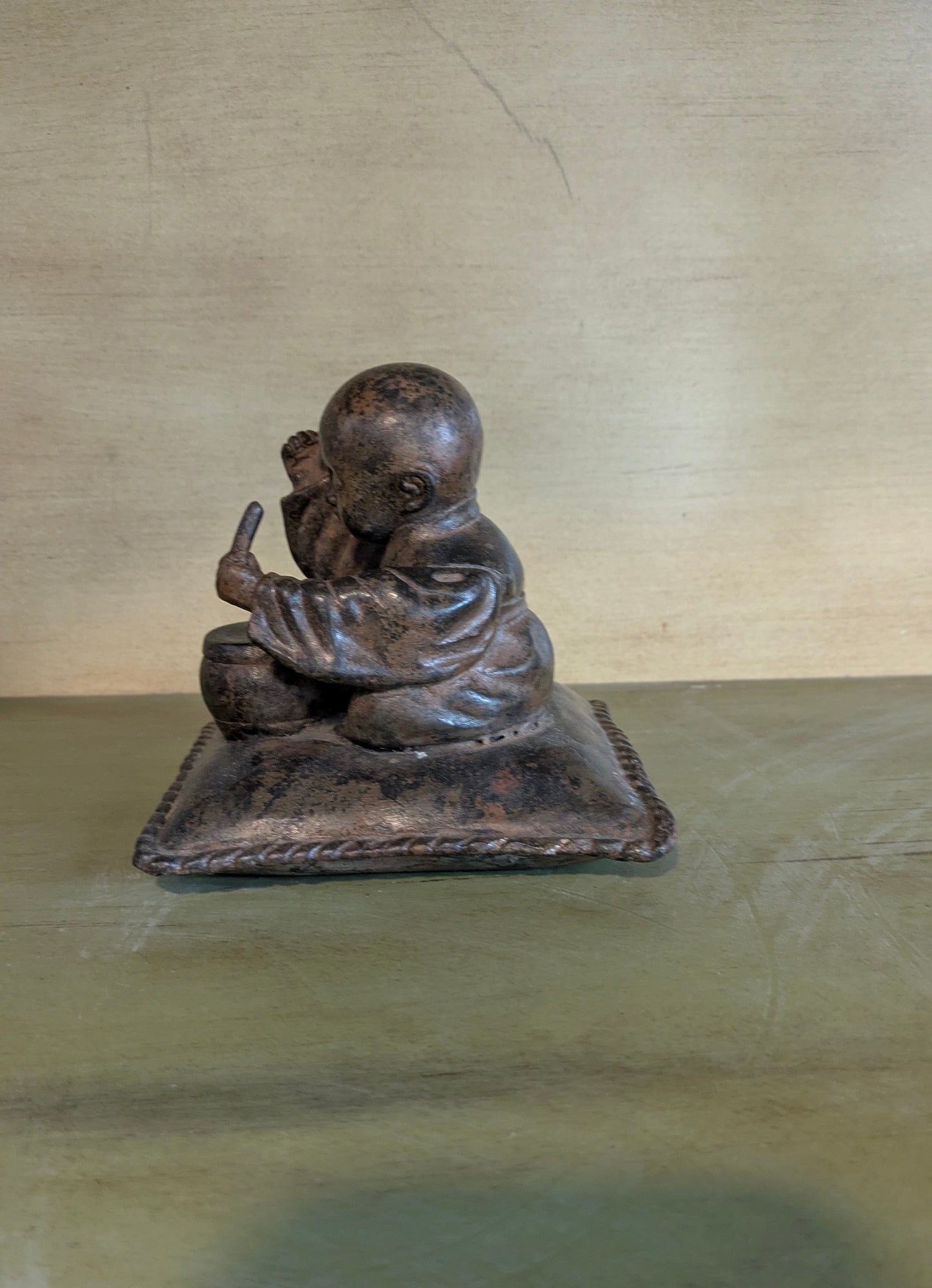 Vintage Chinese Bronze Drummer Boy (c. 1960s-1970s)