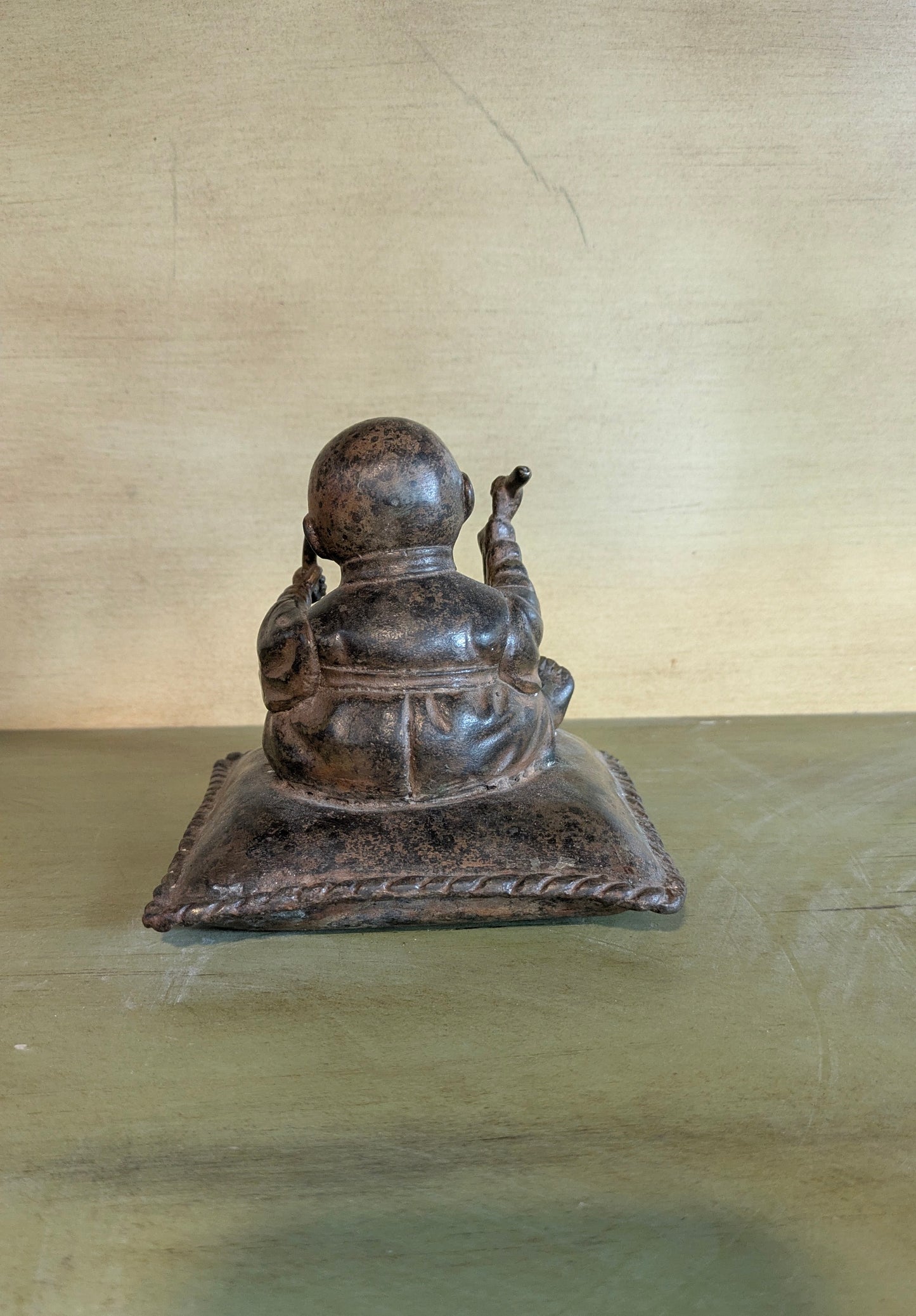 Vintage Chinese Bronze Drummer Boy (c. 1960s-1970s)