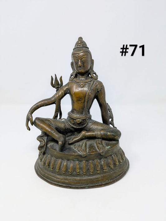 Antique Nepalese Bronze Statue: Tara in Rajalilasana