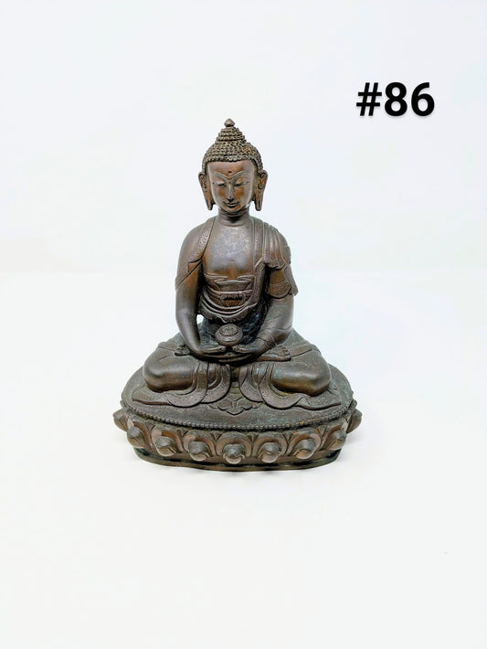Antique Copper Nepalese/Tibetan Statue: Amitabha Buddha