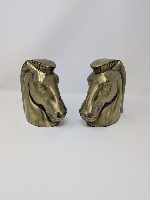 1970s Art Deco Trojan Horse Bookends