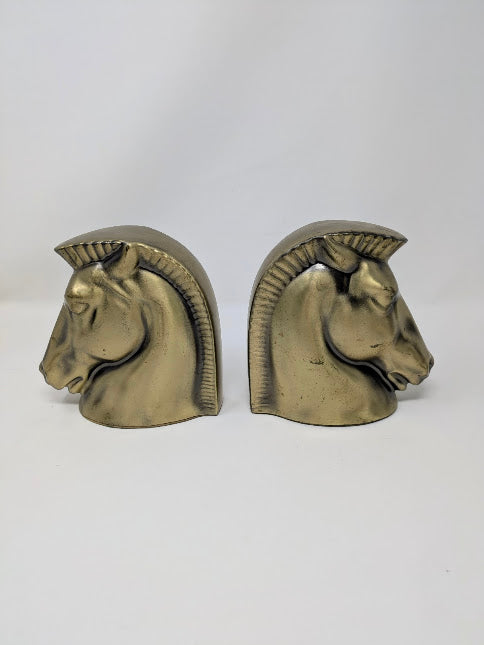 1970s Art Deco Trojan Horse Bookends
