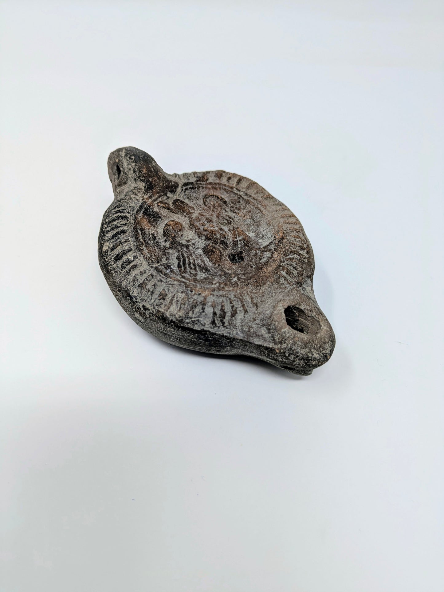 Ancient "Imperial Period" Roman Terracotta Oil Lamp (c. 2nd Century CE)