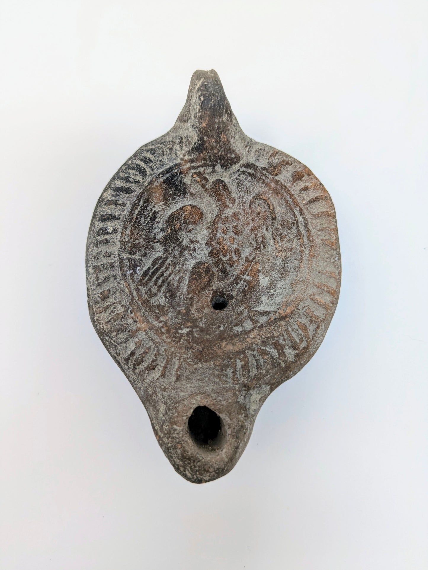 Ancient "Imperial Period" Roman Terracotta Oil Lamp (c. 2nd Century CE)