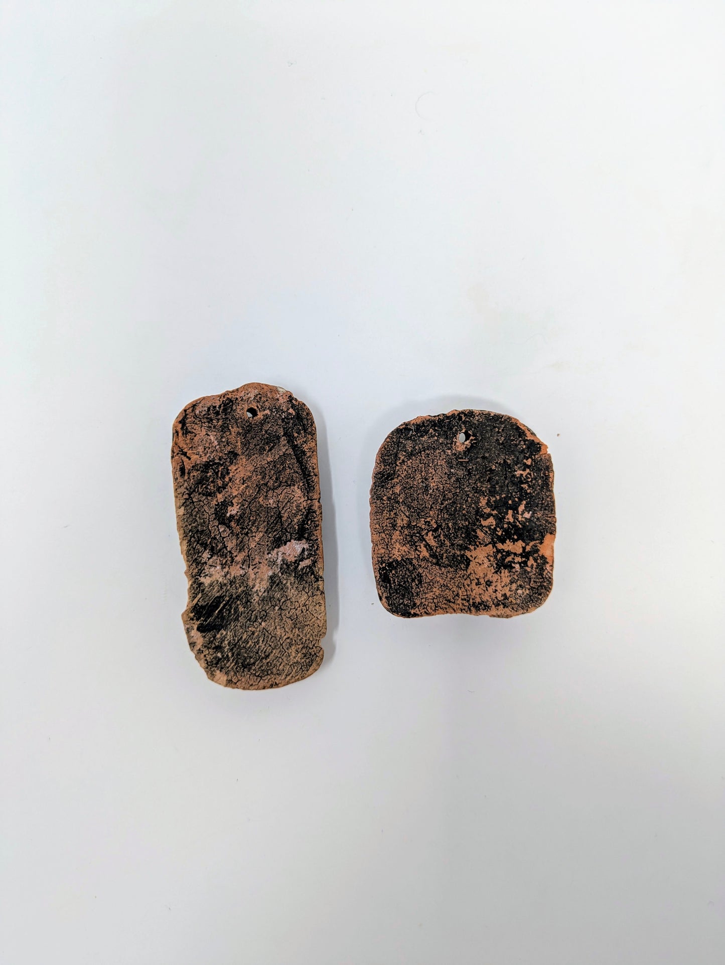 Vintage Peruvian/Inca Clay Pendants (2)
