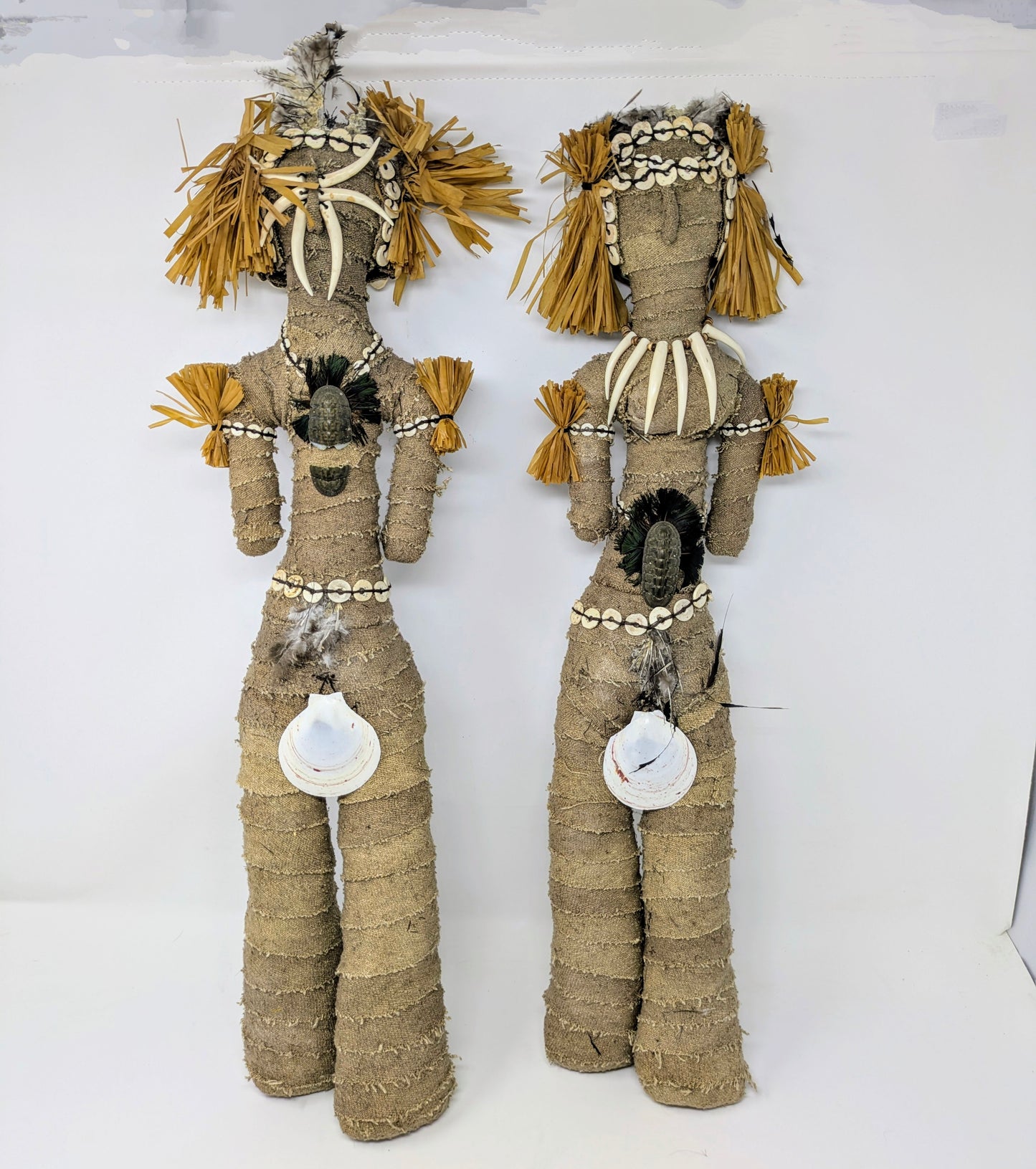 Vintage Tribal Folk Art Dolls: Signed by Artist (1982)