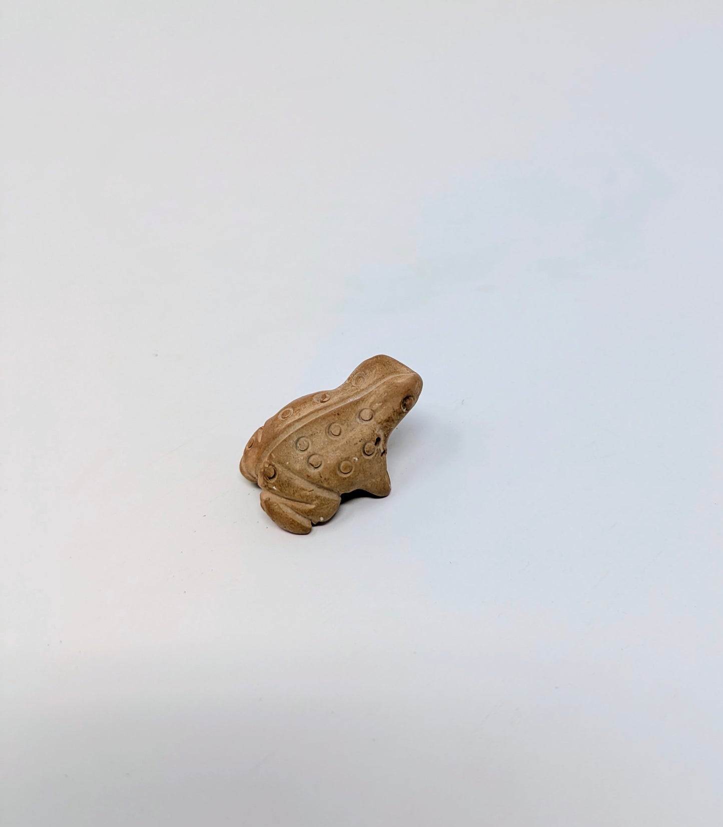 Vintage Pre-Columbian Style Clay Frog Ocarina