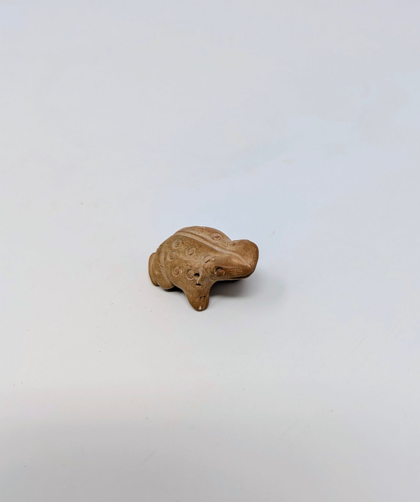 Vintage Pre-Columbian Style Clay Frog Ocarina