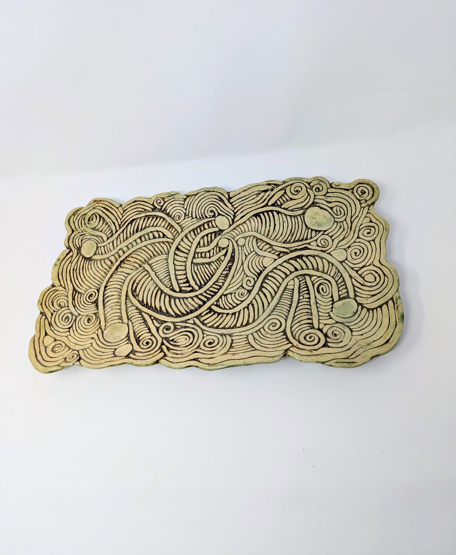 Vintage Hand-Made Studio Art Serving/Display Tray