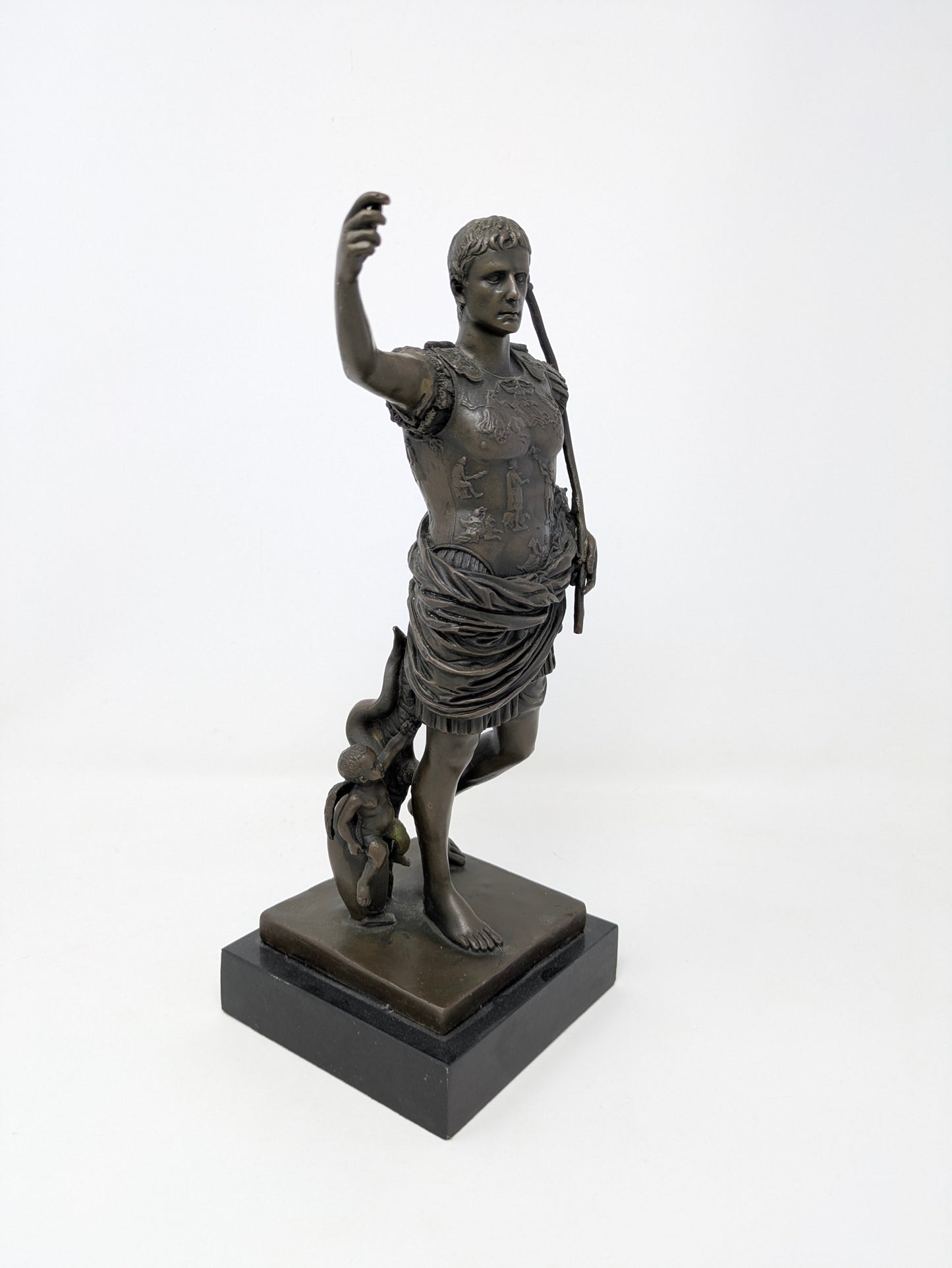 Cold-Cast Bronze "Augustus of Prima Porta" Statue: Signed Debut