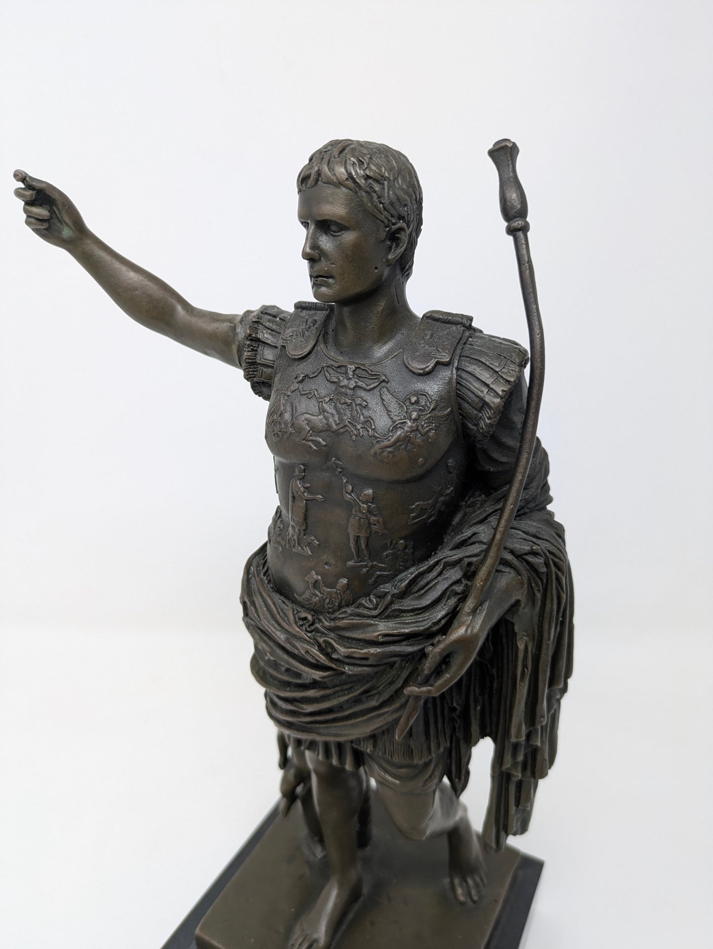 Cold-Cast Bronze "Augustus of Prima Porta" Statue: Signed Debut