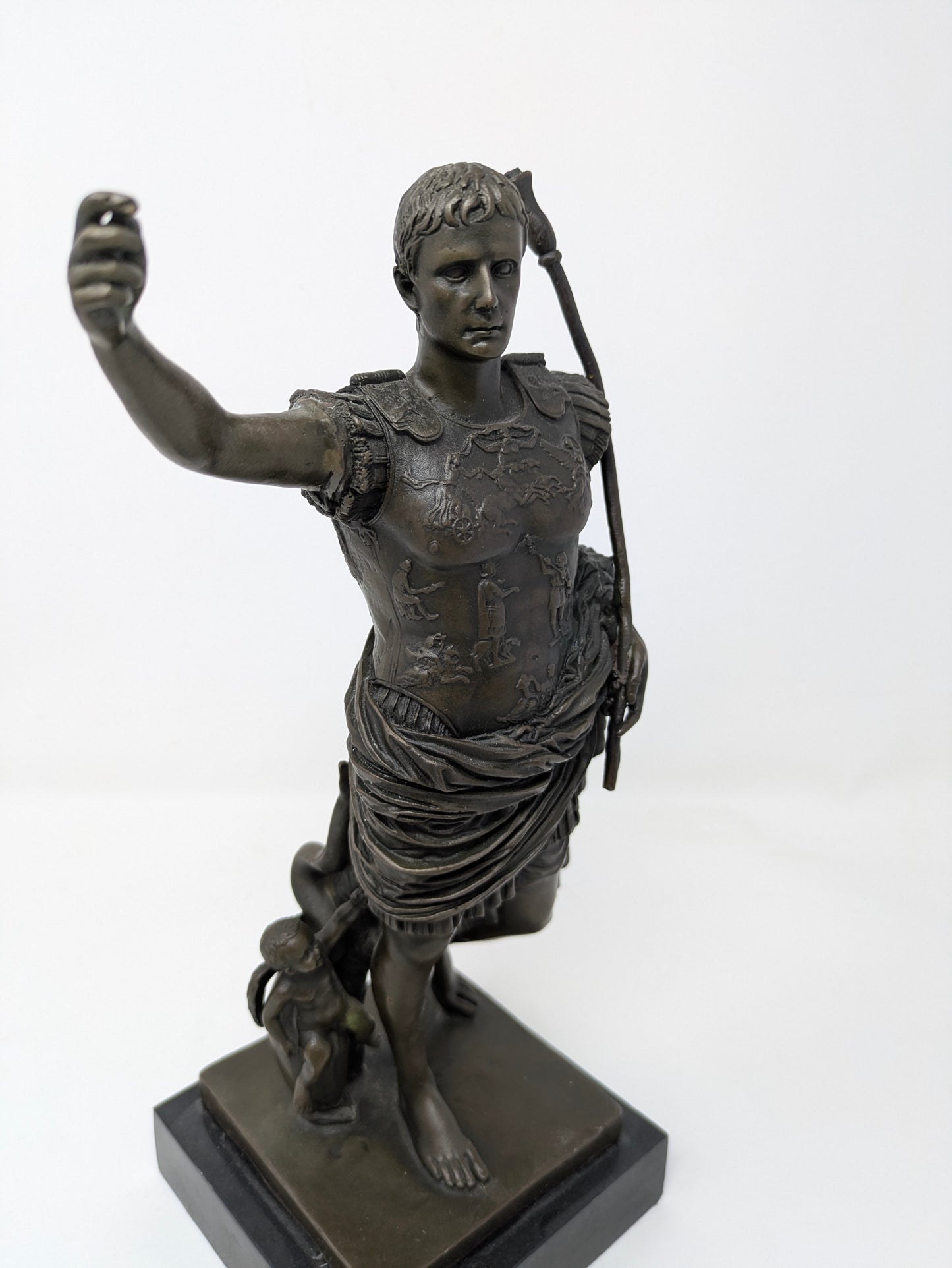 Cold-Cast Bronze "Augustus of Prima Porta" Statue: Signed Debut