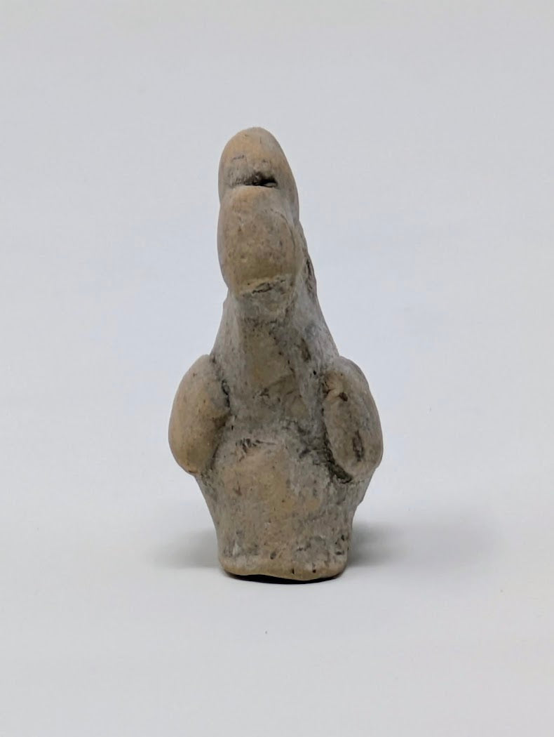 Pre-Columbian Clay Head Pendant Fragment: (c. 450AD-700AD)