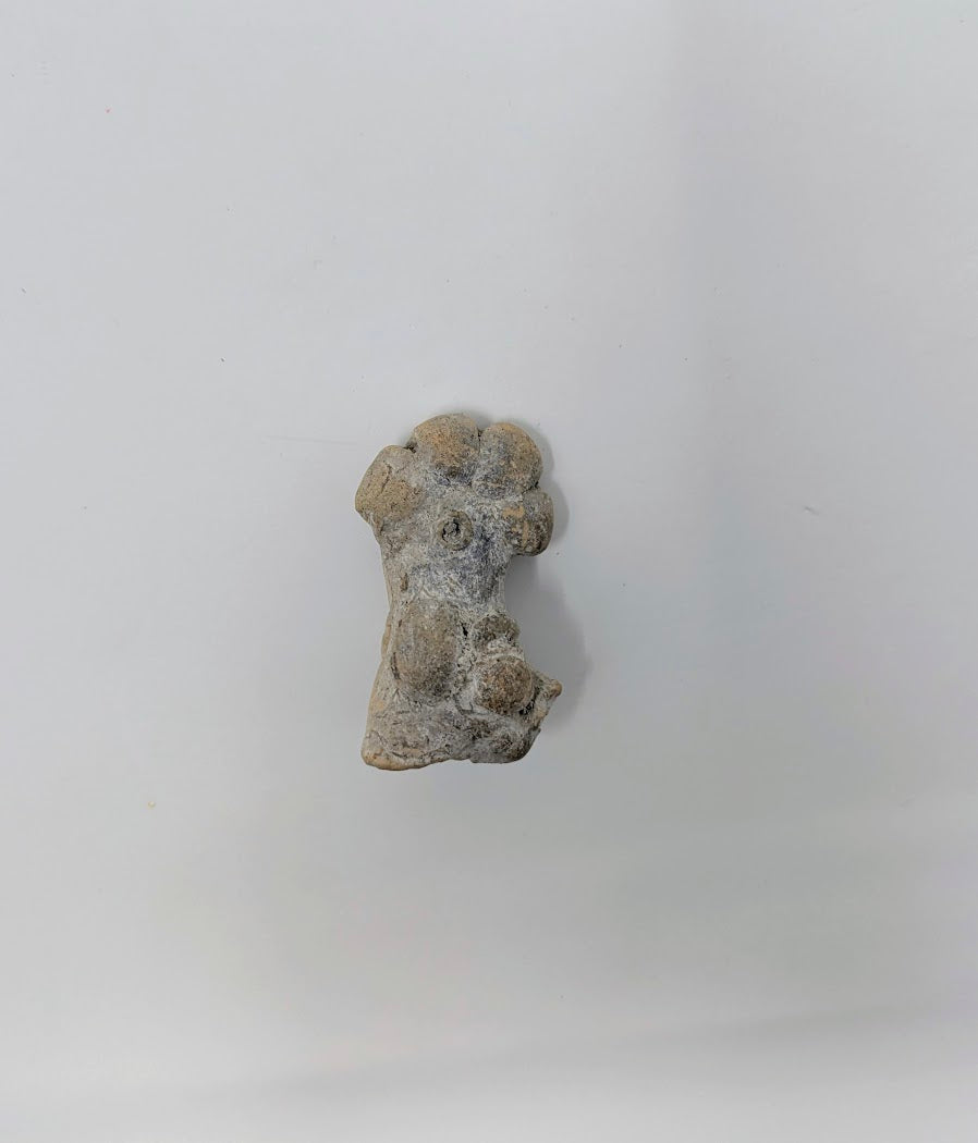 Pre-Columbian Clay Head Pendant Fragment: (c. 450AD-700AD)