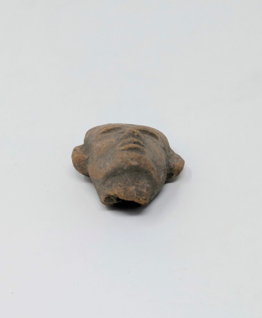 Pre-Columbian Clay Head Fragment: Teotihuacan Region (c. 1000AD-1500AD)