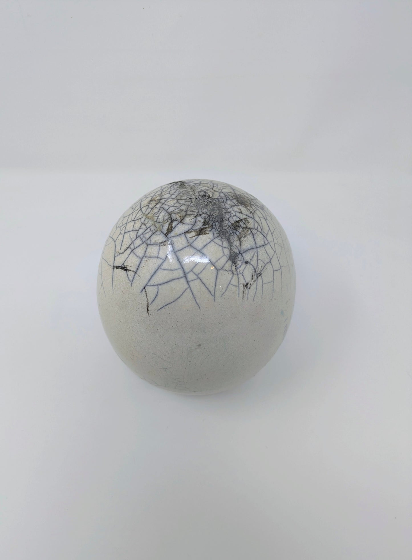 Stunning Raku-Fired Studio Art Egg Sculpture