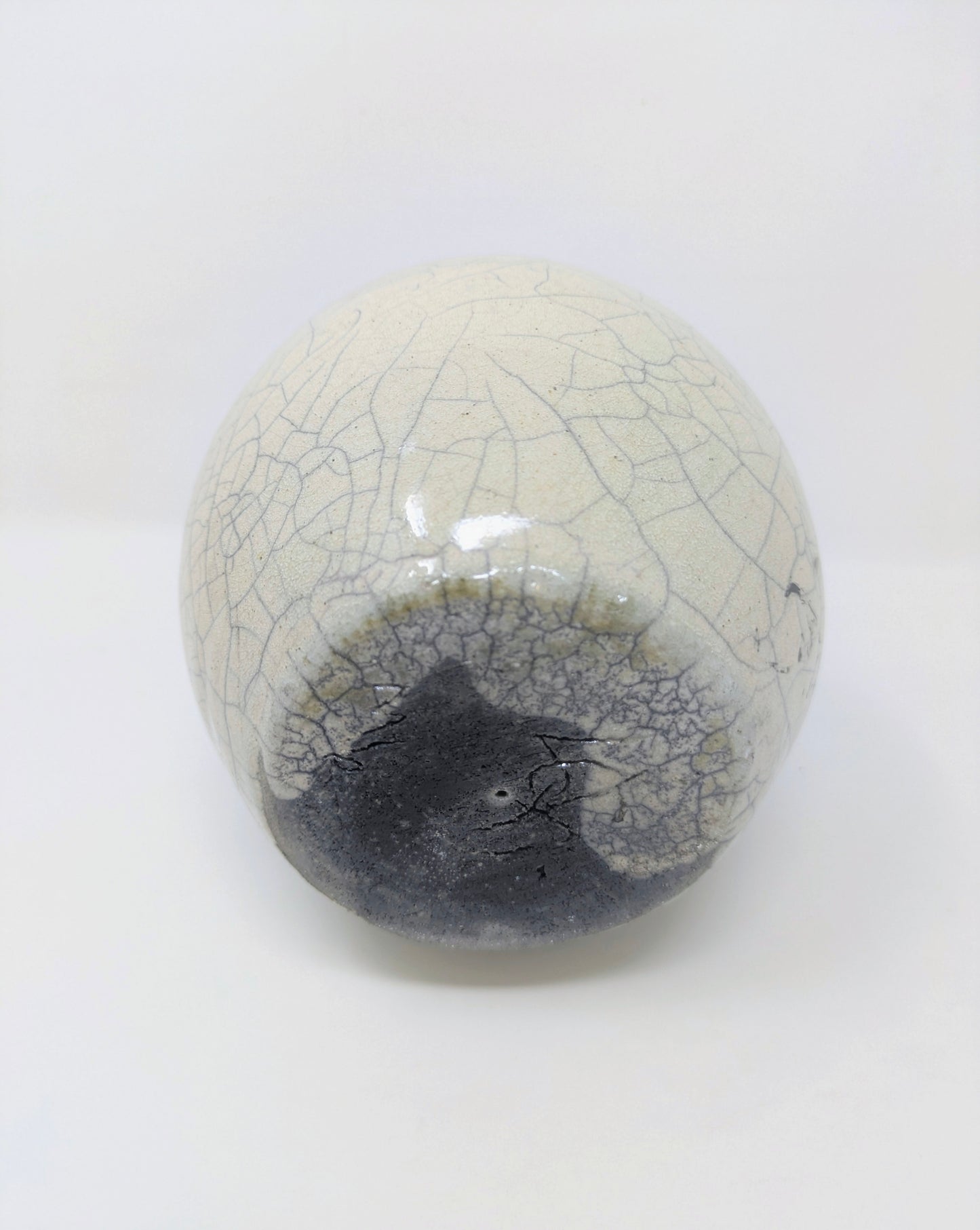 Stunning Raku-Fired Studio Art Egg Sculpture