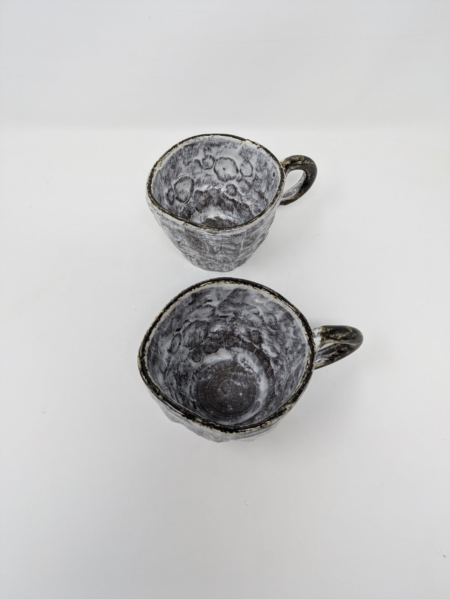 4pcs Korean Ceramic Cosmos Coffee Cup & Saucer Set