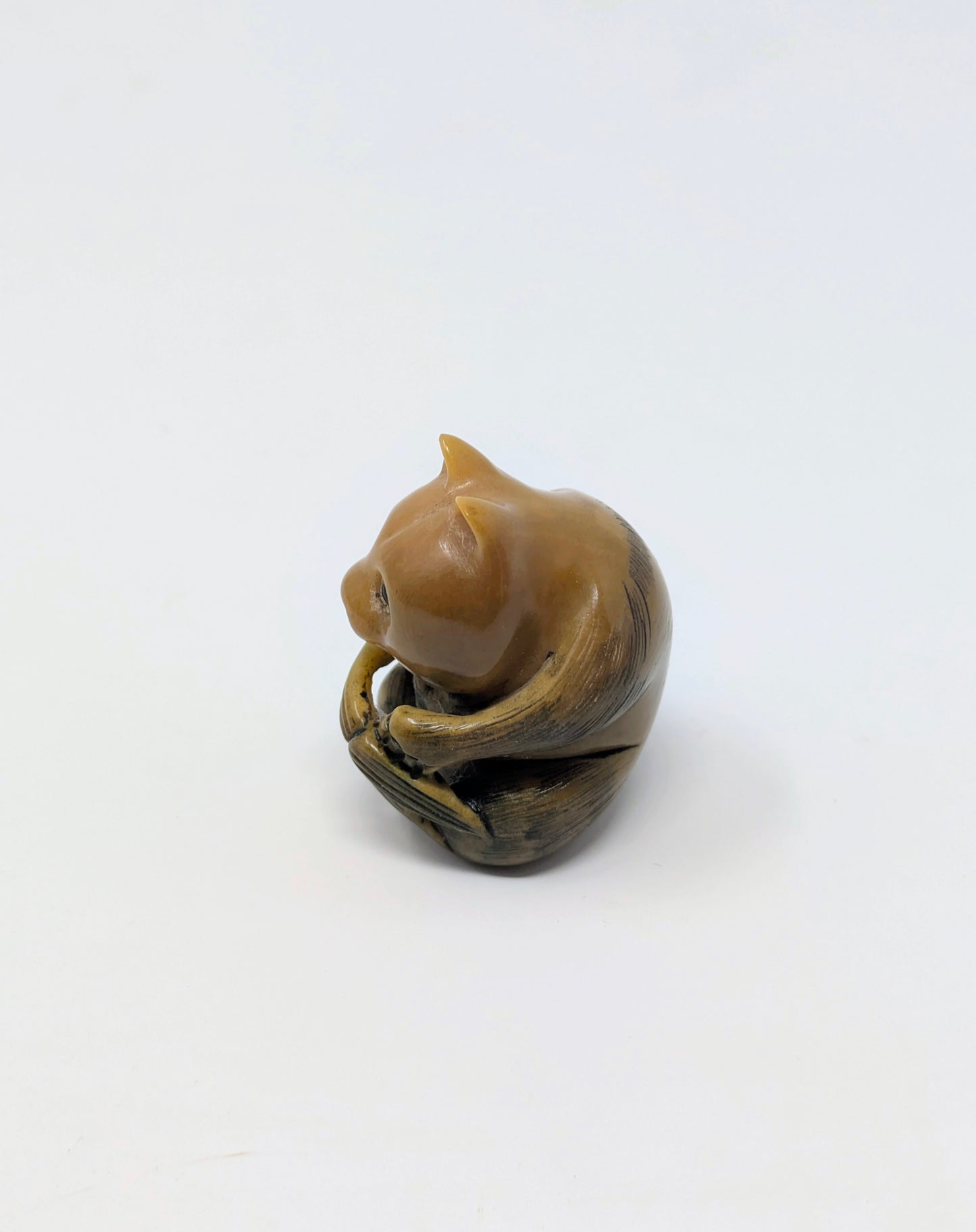 Vintage Japanese Carved & Polished Panda Netsuke