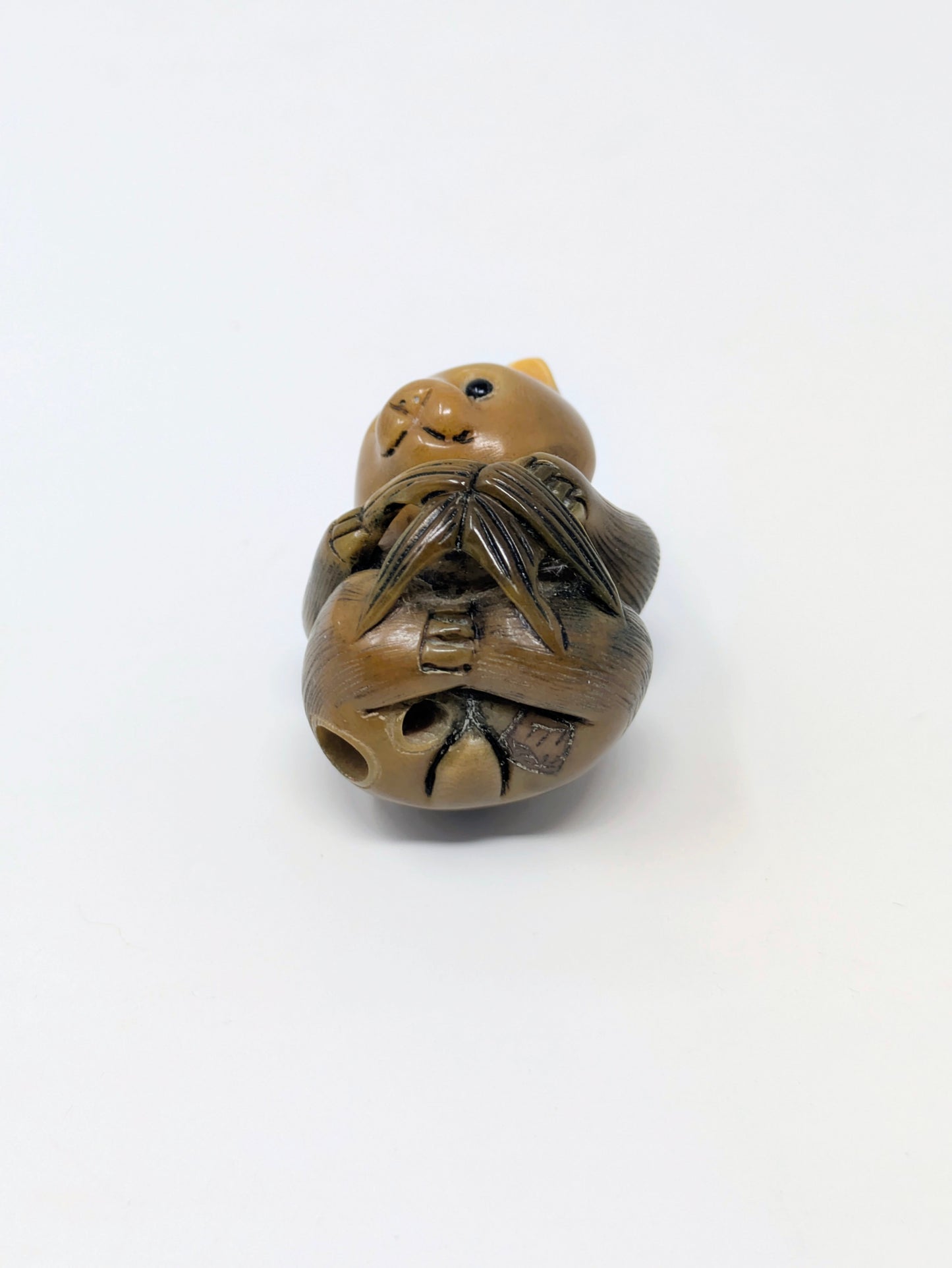 Vintage Japanese Carved & Polished Panda Netsuke