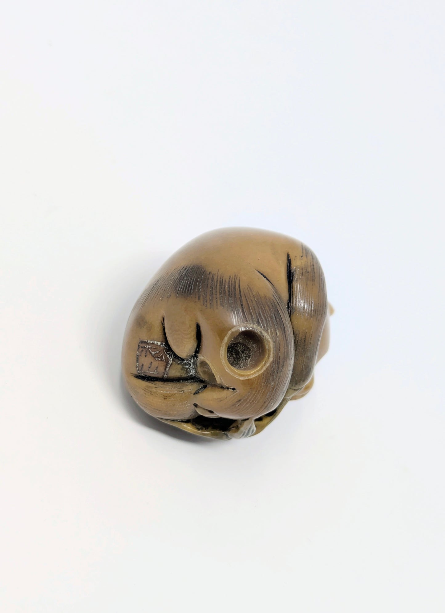 Vintage Japanese Carved & Polished Panda Netsuke