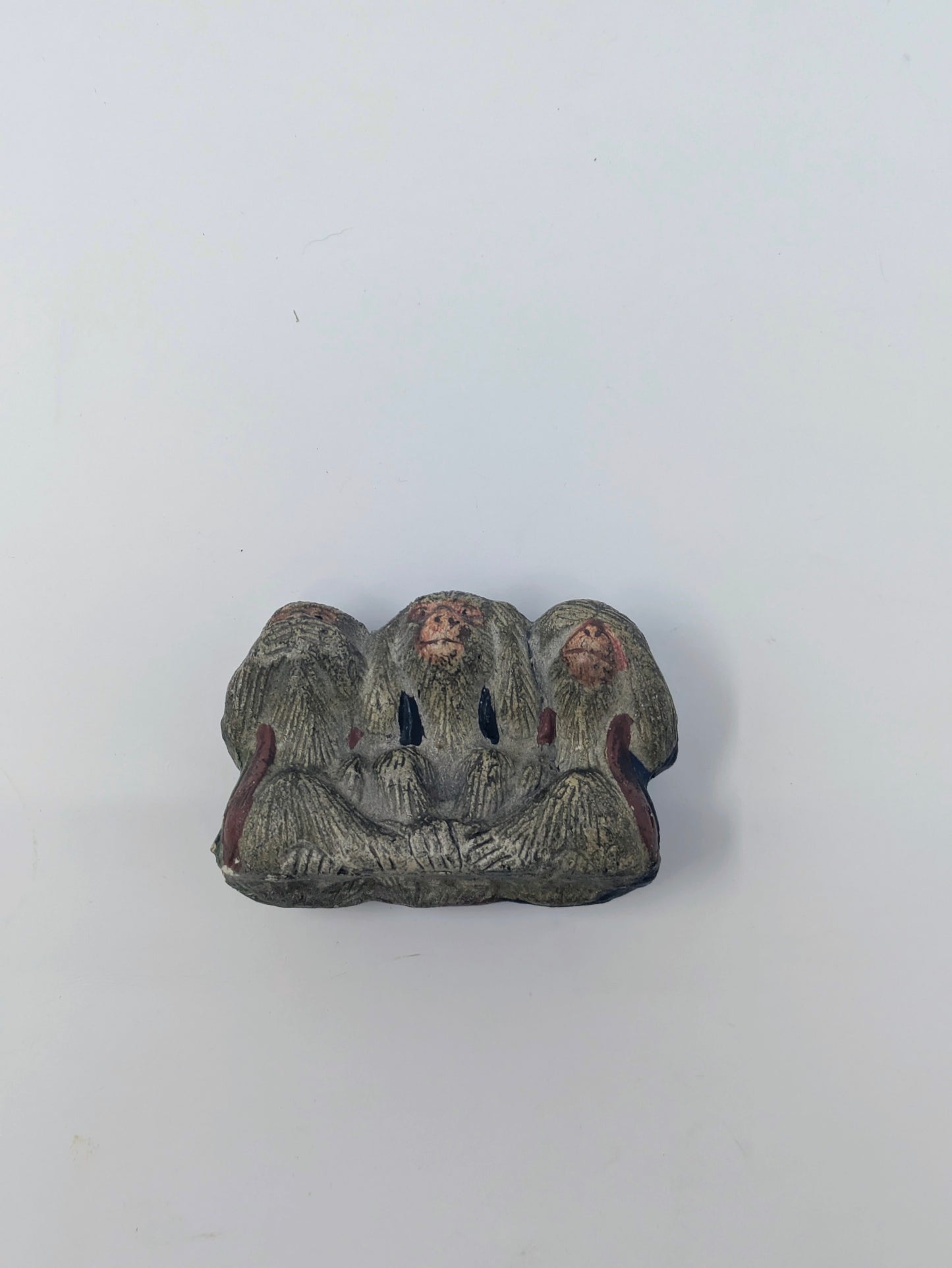 Vintage Japanese Wise Monkey Figurine: Hear/Speak/See No Evil