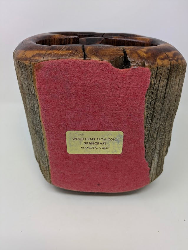 1970s Spancraft Hand-Carved Wood Jewelry/Trinket Box