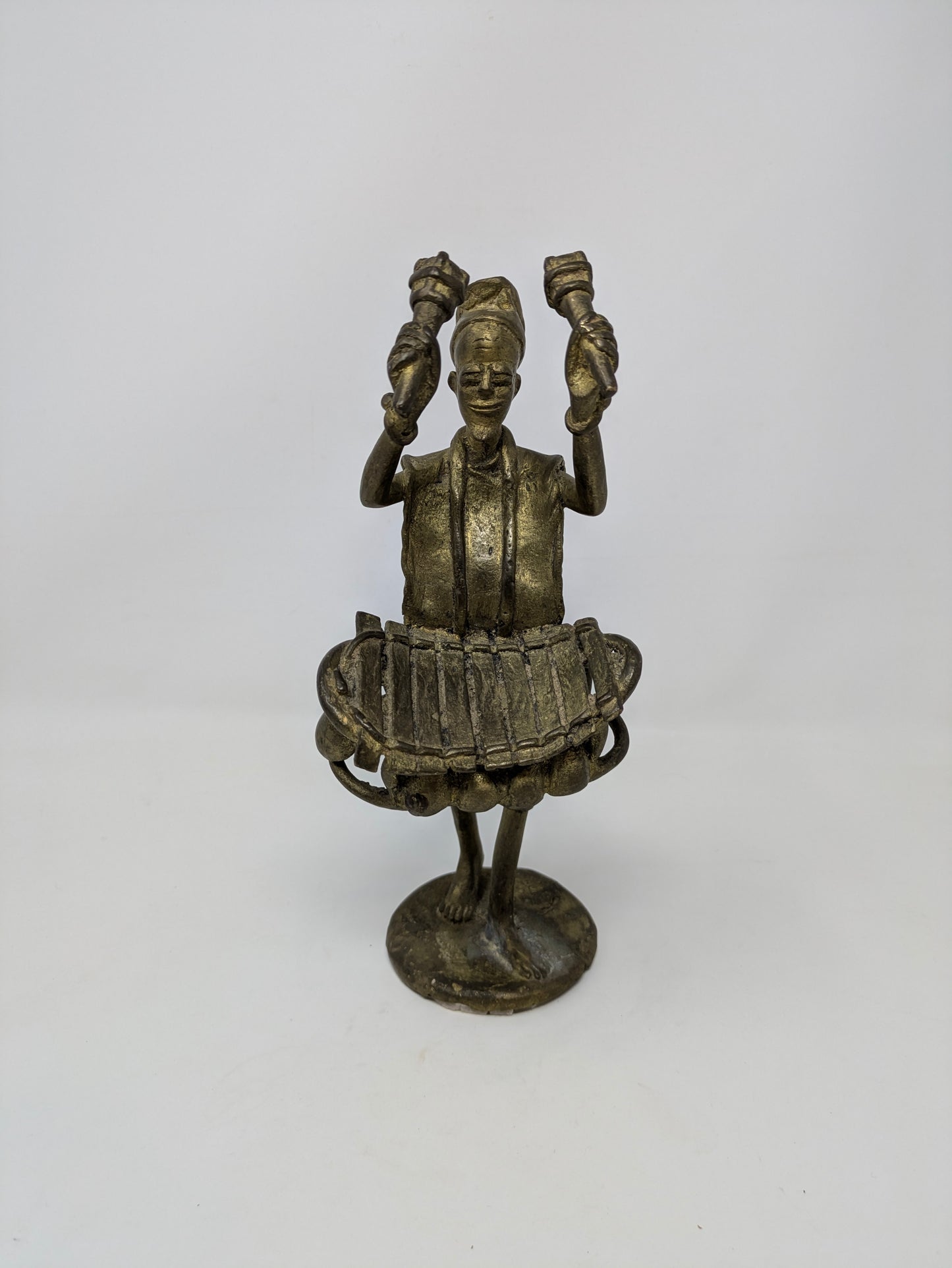 Vintage Brass African Folk Art Musician