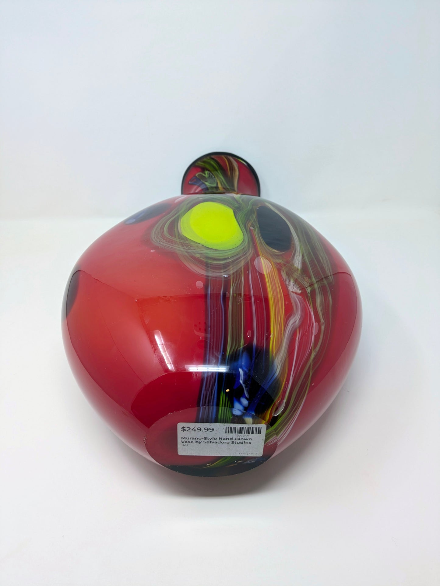 Vintage Murano-Style Hand Blown Vase by Salvadore Studios