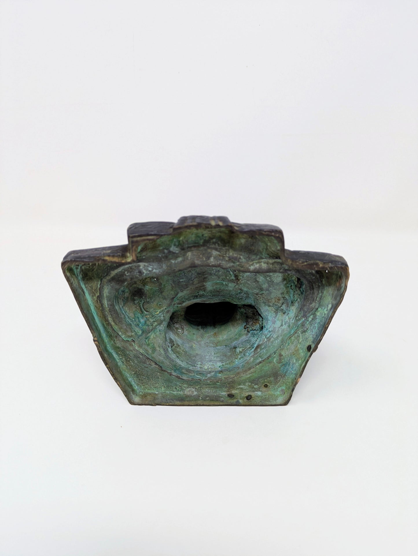 Vintage Cast Bronze Sculpture: Fasting Buddha