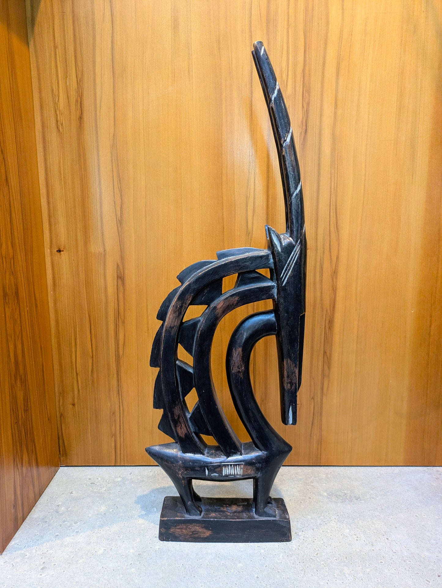 Vintage Hand-Carved Chiwara Sculpture 26" | Mali