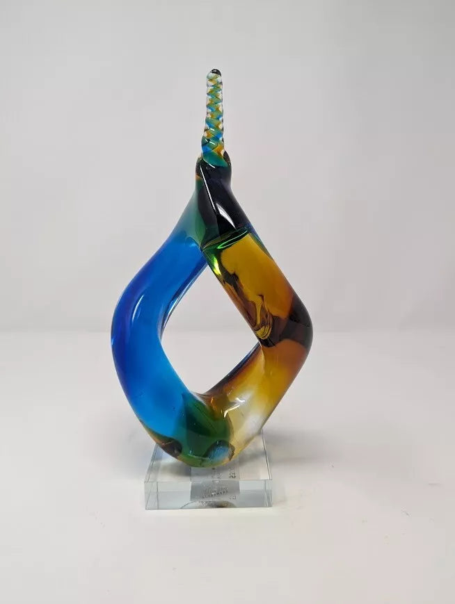 1970s Murano Infinity Art Glass Sculpture