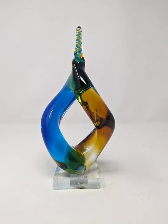 1970s Murano Infinity Art Glass Sculpture