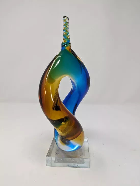 1970s Murano Infinity Art Glass Sculpture