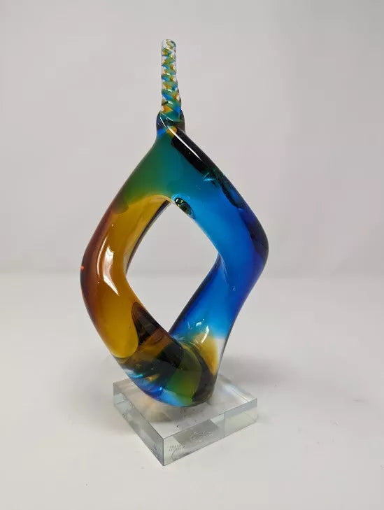 1970s Murano Infinity Art Glass Sculpture