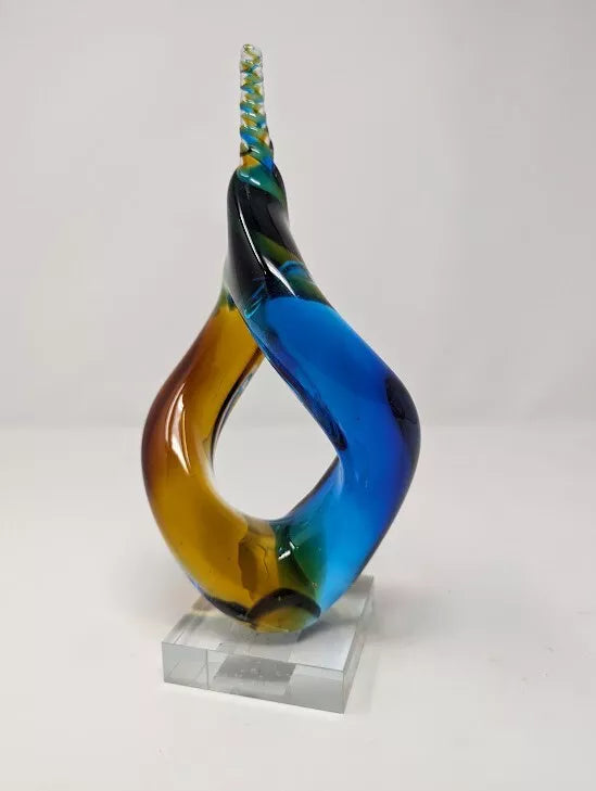 1970s Murano Infinity Art Glass Sculpture