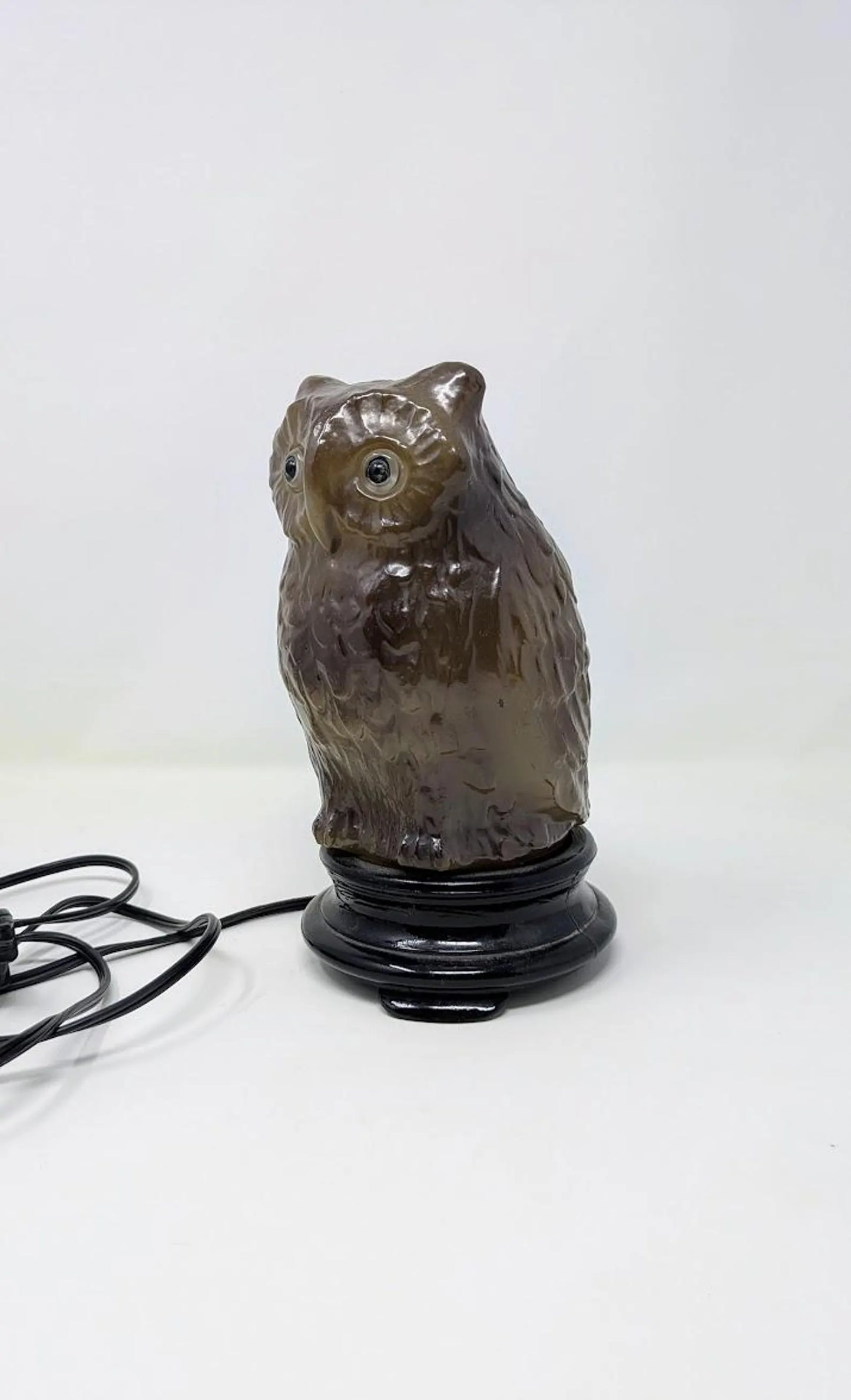 Antique 1920s Tiffin Glass "Owl Lamp"