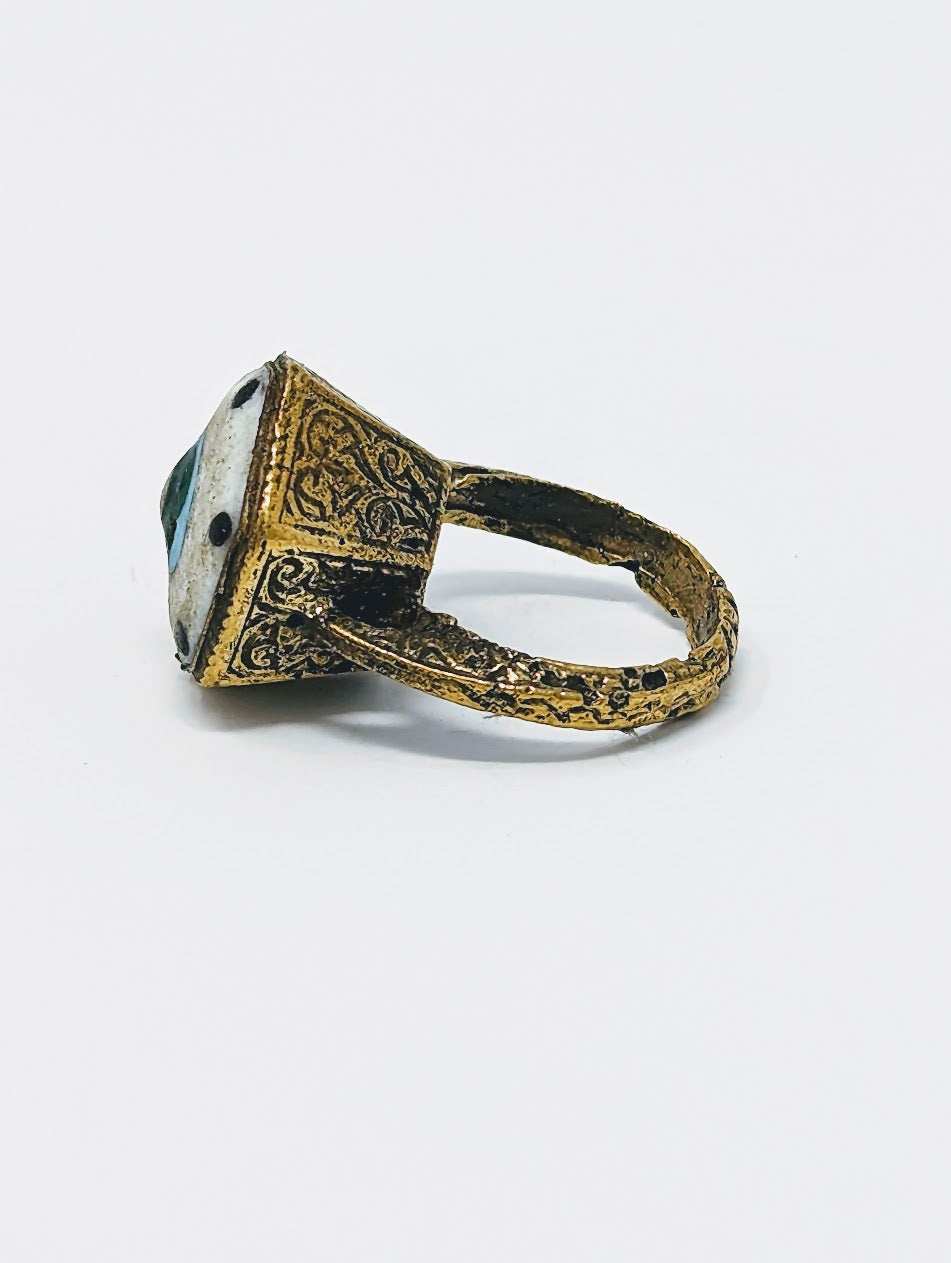 Antique Phoenician Ring | White Center-Stone (c. 300 A.D.)