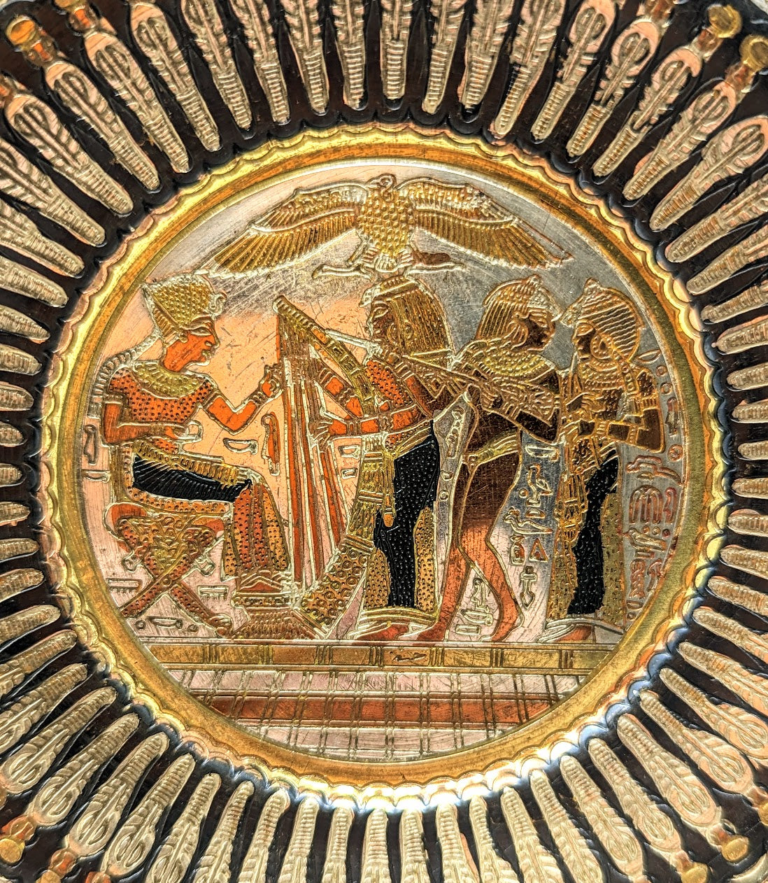 Vintage Handmade Copper Wall Plaque | Made in Egypt by Hosny Gomaa