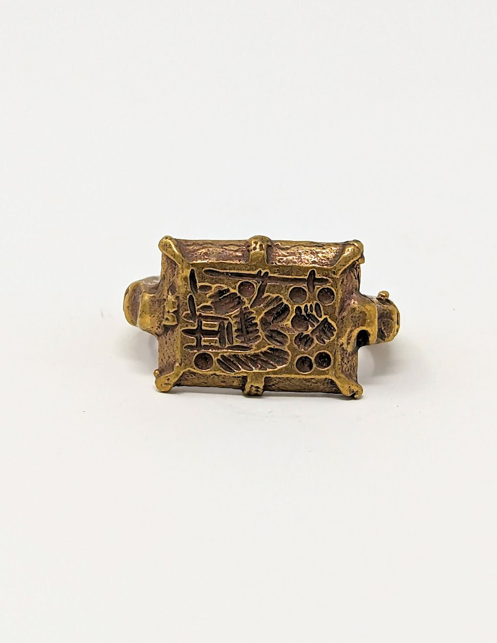 Antique Roman Bronze Signet Ring (c. 1st-4th Century A.D.)