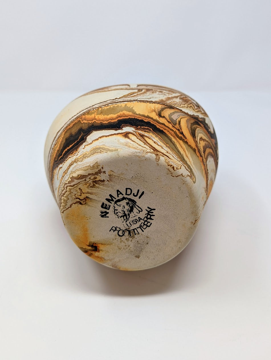 Vintage Nemadji Double Spouted Pottery Wedding Vase