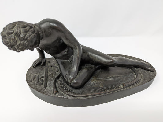 Antique Cast Bronze Grand Tour "The Dying Gaul" Sculpture (c. 1800-1920)