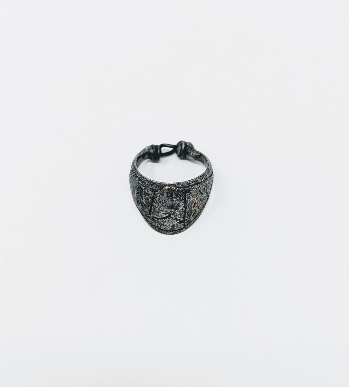 Antique Roman Silver Legionary Archer's Ring | Inscribed "W" on Bezel