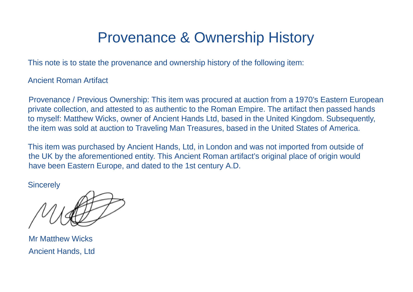 Antique Roman Bronze Signet Ring (c. 1st-4th Century A.D.)